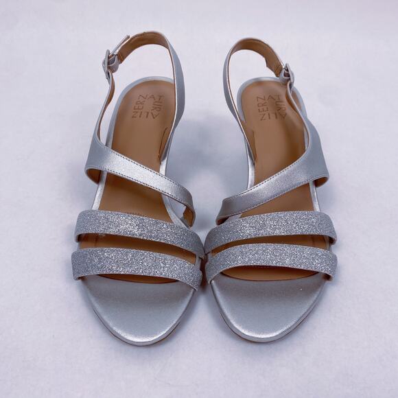 Naturalizer Taimi Slingback Silver Glitter Sandals 8.5 - Picture 5 of 9
